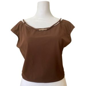 Brown crop top/ size 48/ unique top